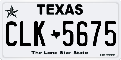 TX license plate CLK5675