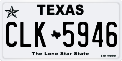 TX license plate CLK5946