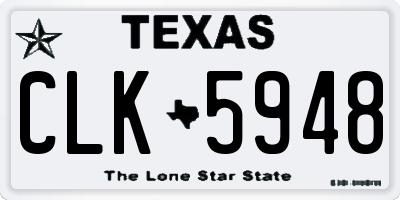 TX license plate CLK5948
