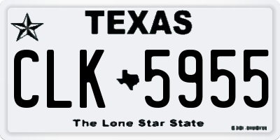 TX license plate CLK5955