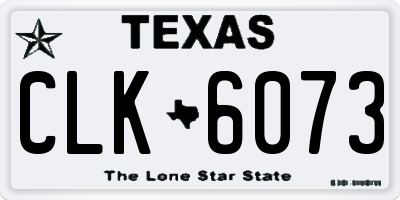 TX license plate CLK6073