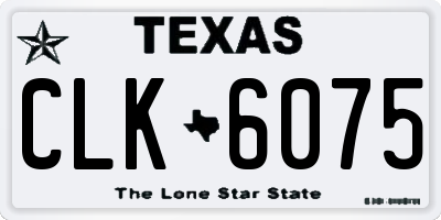 TX license plate CLK6075