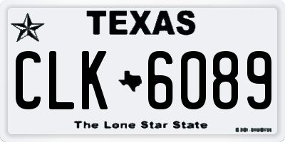 TX license plate CLK6089