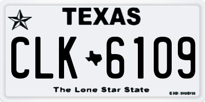 TX license plate CLK6109