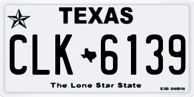 TX license plate CLK6139
