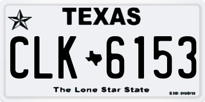 TX license plate CLK6153