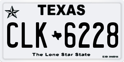 TX license plate CLK6228