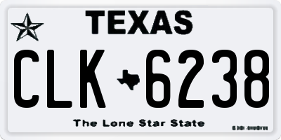 TX license plate CLK6238