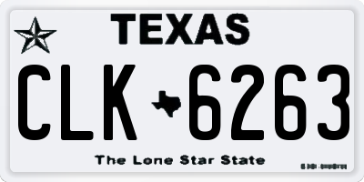 TX license plate CLK6263