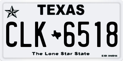 TX license plate CLK6518