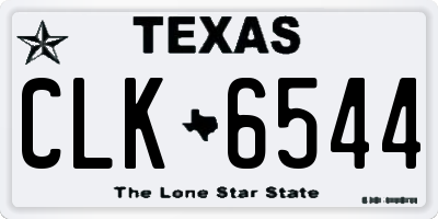 TX license plate CLK6544