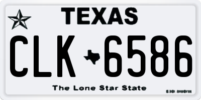 TX license plate CLK6586