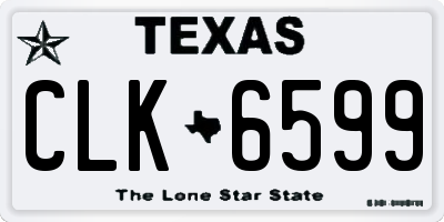 TX license plate CLK6599