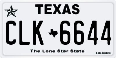 TX license plate CLK6644