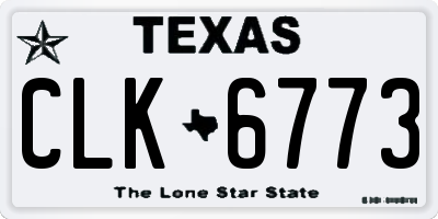 TX license plate CLK6773