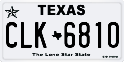 TX license plate CLK6810