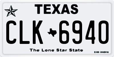 TX license plate CLK6940
