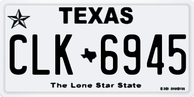 TX license plate CLK6945