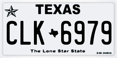 TX license plate CLK6979