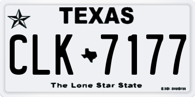 TX license plate CLK7177
