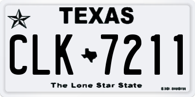 TX license plate CLK7211