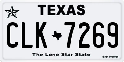 TX license plate CLK7269