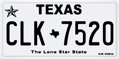 TX license plate CLK7520