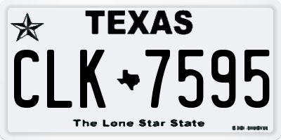 TX license plate CLK7595