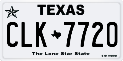 TX license plate CLK7720
