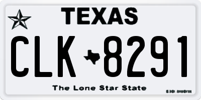 TX license plate CLK8291