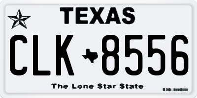 TX license plate CLK8556