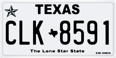 TX license plate CLK8591