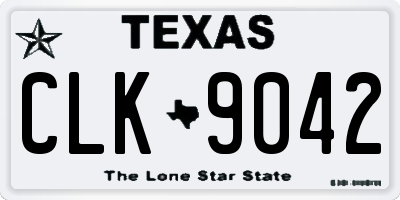 TX license plate CLK9042
