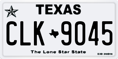 TX license plate CLK9045