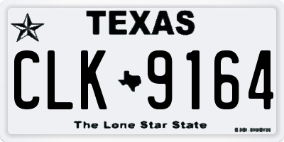 TX license plate CLK9164