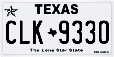 TX license plate CLK9330