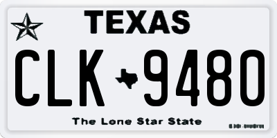 TX license plate CLK9480