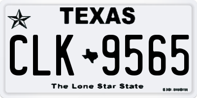 TX license plate CLK9565
