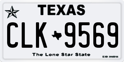 TX license plate CLK9569