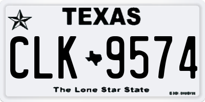 TX license plate CLK9574