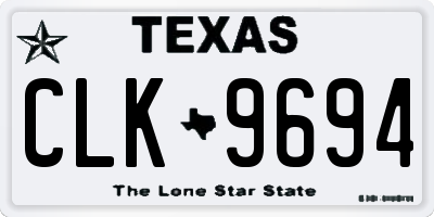 TX license plate CLK9694