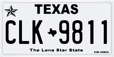 TX license plate CLK9811