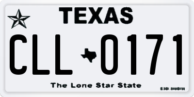 TX license plate CLL0171