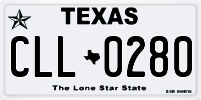 TX license plate CLL0280