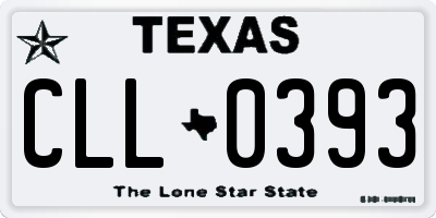 TX license plate CLL0393
