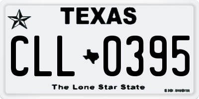 TX license plate CLL0395
