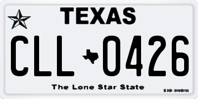 TX license plate CLL0426
