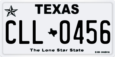 TX license plate CLL0456