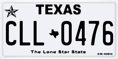 TX license plate CLL0476