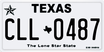 TX license plate CLL0487